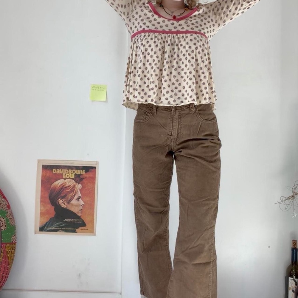 Brown corduroy Levi flares